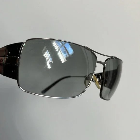 Prada SPR55H Striped-Triangle Rectangular-Frame Sunglasses main image 8